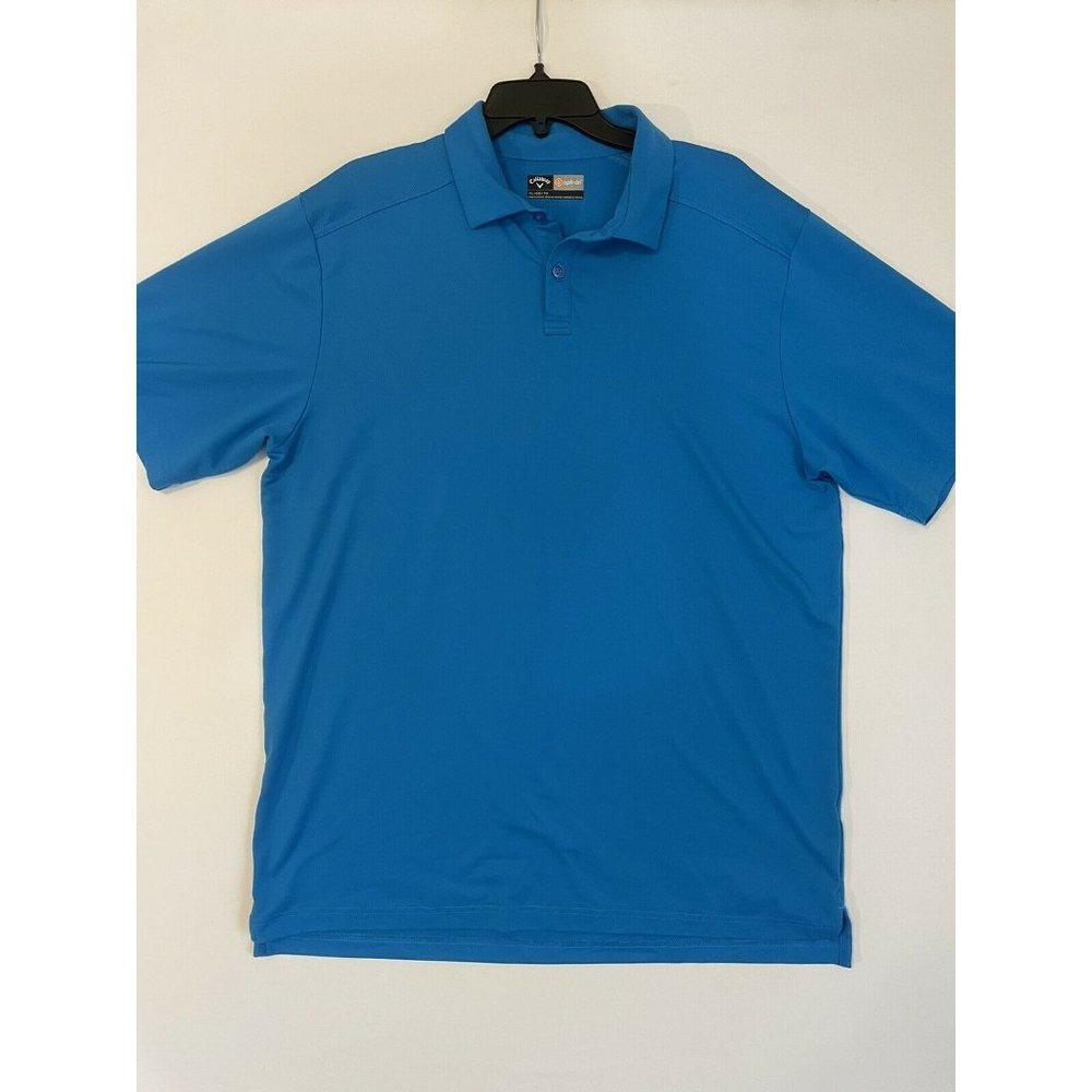 Callaway Men's Opti-Dri Golf Polo Shirt XL Blue Short Sleeve